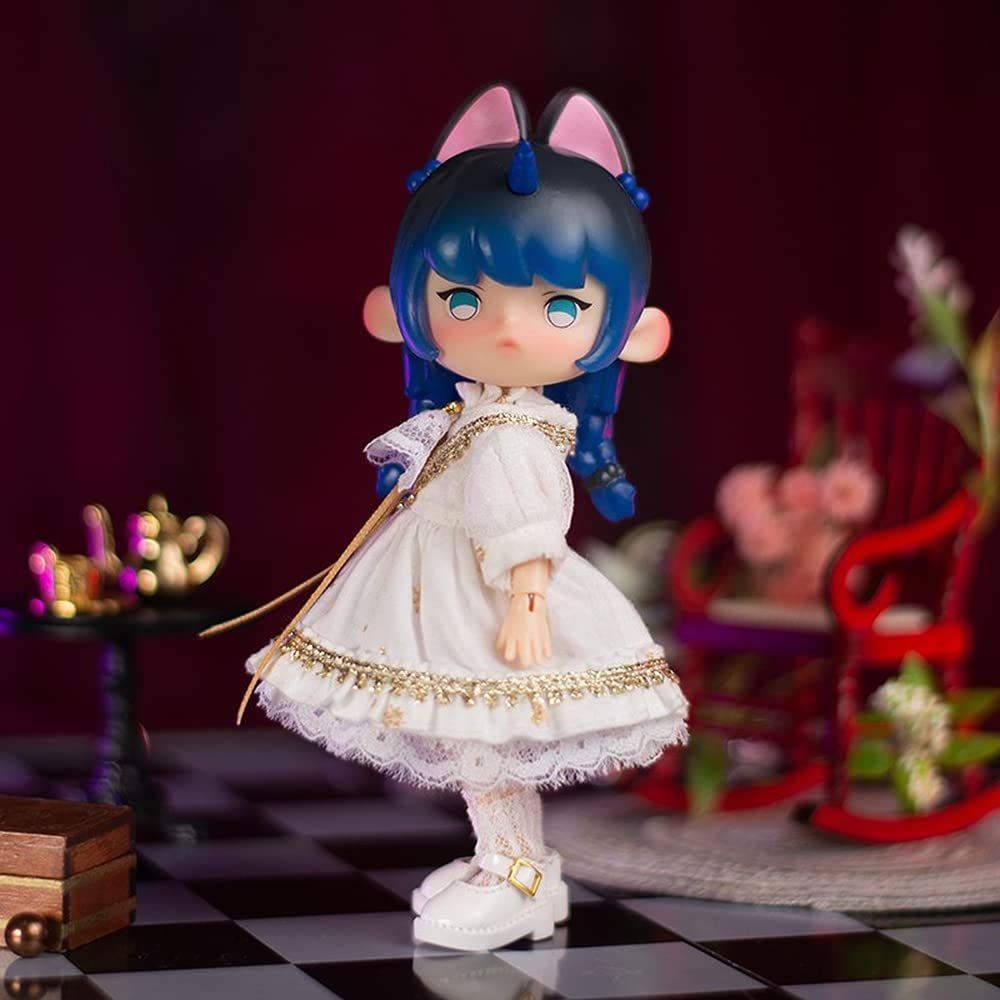 オビツ11 他ドール用 ワンピース ホワイト 在庫処分】ホワイト ロリータ 姫様 ドレス ワンピース 11cm