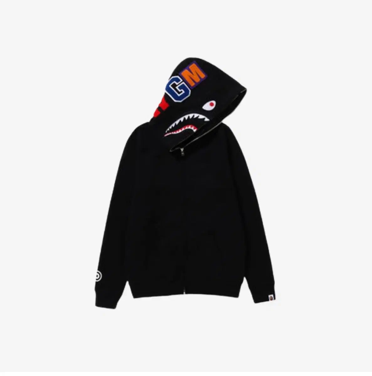 A BATHING APE アベイシングエイプ シャーク フール ジップアップ フード M
