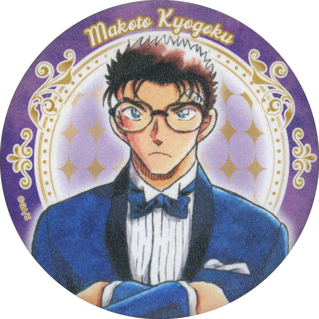 中古】バッジ・ビンズ 京極真 「名探偵コナン展 連載30周年記念 缶