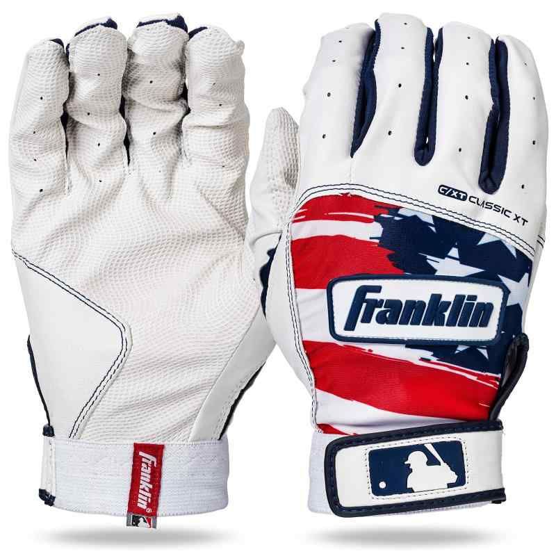 フランクリン FRANKLIN バッティンググローブ(両手用) CLASSIC XT 野球 バッティング 手袋 バッテ バッ手 プロ 22AW(21065) 21065ホワイト×ネイビー×レッド Sサ
