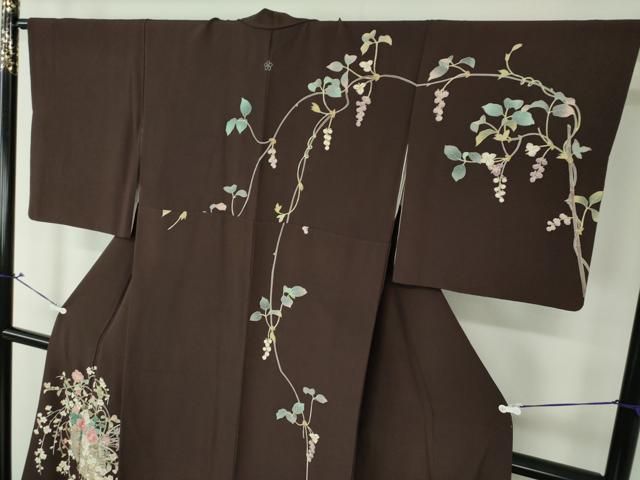 平和屋着物●訪問着　友禅　作家物　花籠文　正絹　逸品　DAAX4408ps 平和屋着物○訪問着 友禅 作家物 花籠文 正絹 逸品 DAAX4408ps 平和