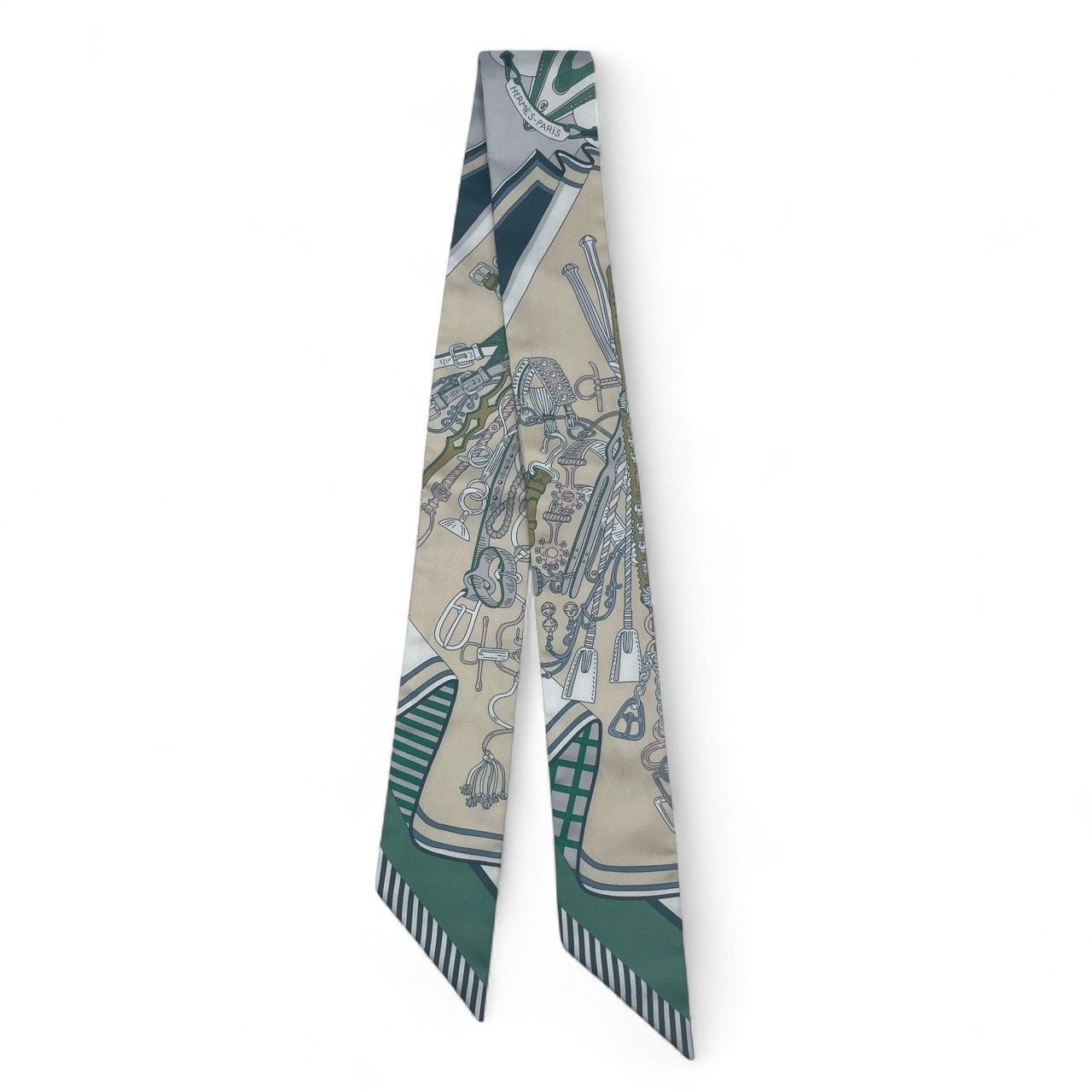 エルメス ツイリー BOUQAUETS SELLIER 鞍職人の花束 シルク100