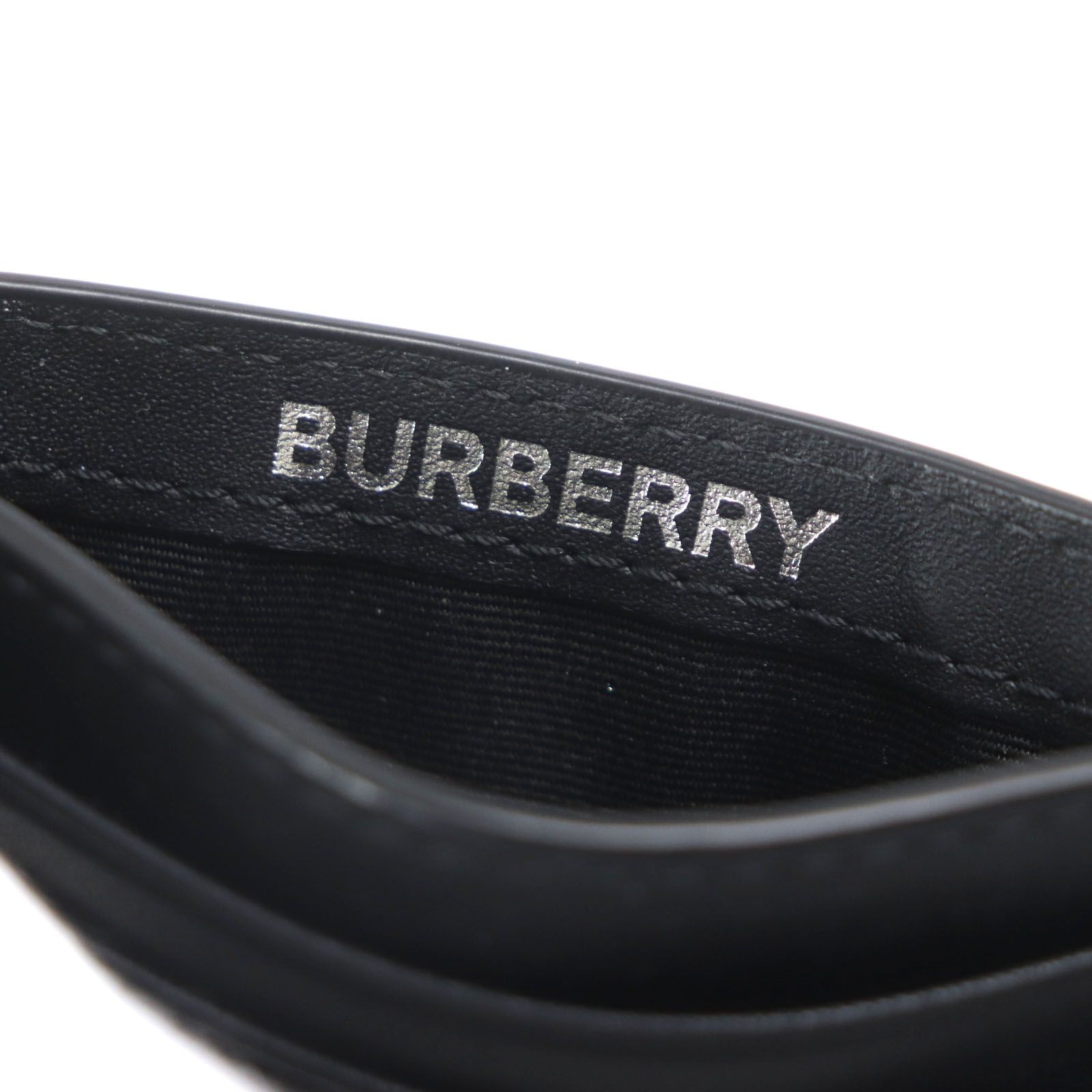 美品▽BURBERRY バーバリー チェック柄 ロゴ刻印入り マネークリップ  