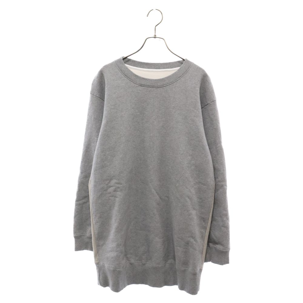 MM6 Maison Margiela (エムエムシックスメゾンマルジェラ) 18AW バック切替 クルーネック スウェット トレーナー グレー レディース S52GU0060