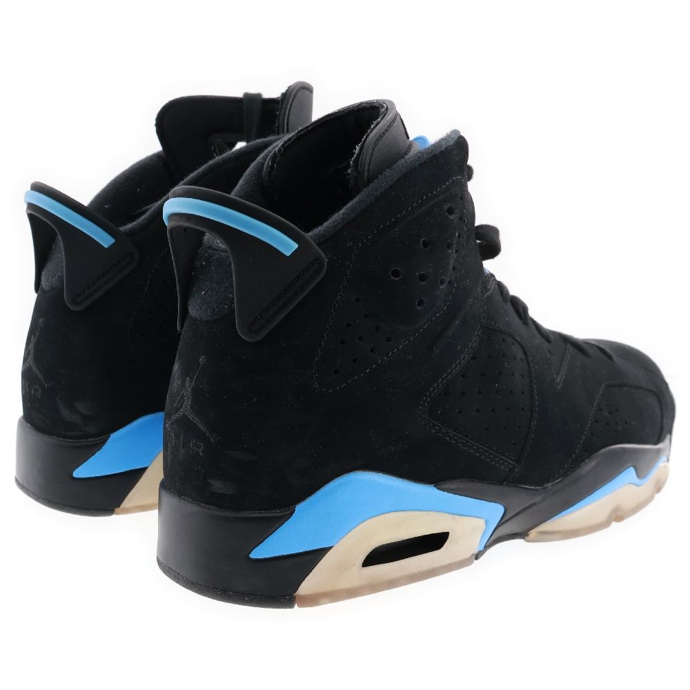 NIKE (ナイキ) AIR JORDAN 6 RETRO UNC エアジョーダン 6 レトロ ハイカットスニーカー ブラック/ユニバーシティーブルー  US10.5/28.5cm 384664-006