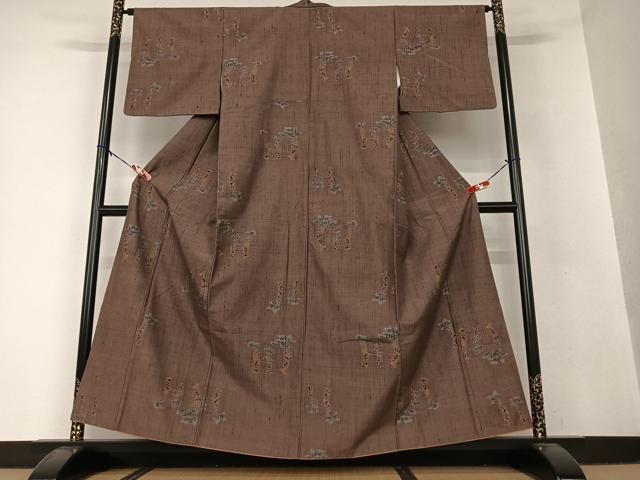 平和屋着物●小千谷紬　山菜　正絹　逸品　AAAV7300zg 平和屋着物○小千谷紬 山菜 正絹 逸品 AAAV7300zg - メルカリ