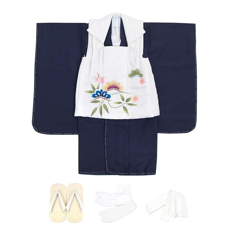 七五三 着物セット 男の子 3歳 90-100cm 子供用 青色 KYOETSU KYOETSU