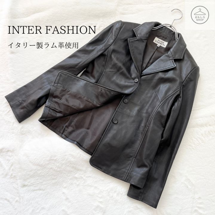 ☆最終価格☆【INTER FASHION】インターファッション ラム革 コート 