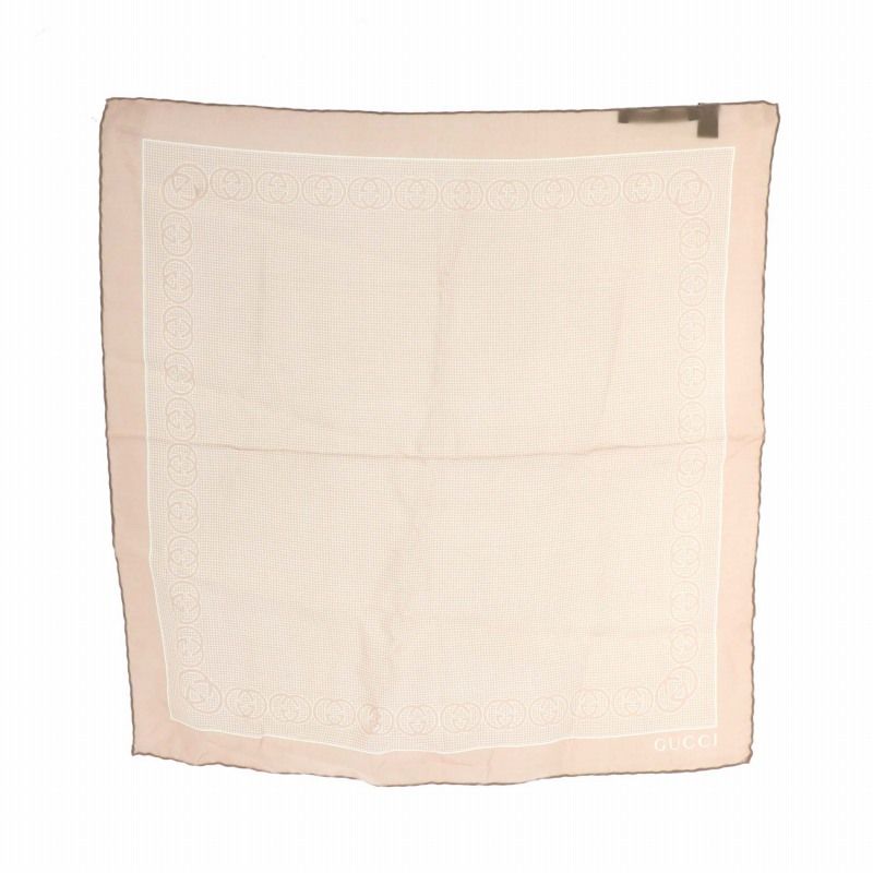 （新品）GUCCI シルク ハンカチ（格安） グッチ GUCCI GUCCI グッチ ビープリント シルク ハンカチ