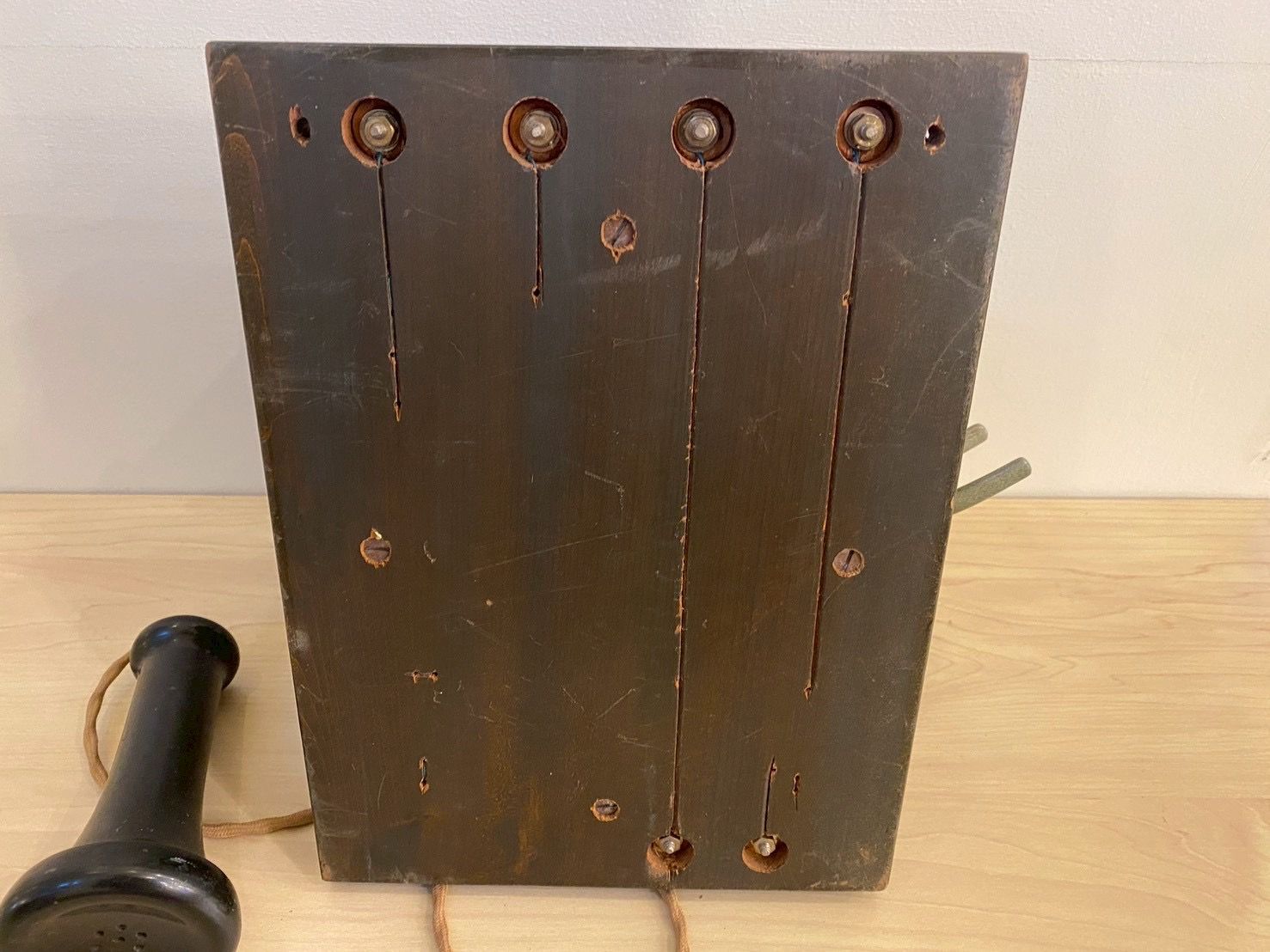 □昭和レトロ 電話機 デルビル 手回し式 デルビル電話機 デルビル磁石