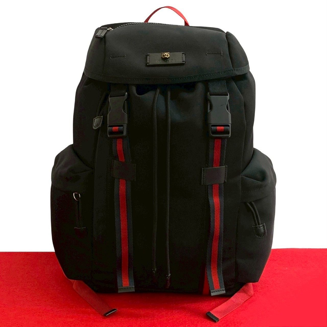 GUCCI グッチ タイガーヘッド リュック バックパック 未使用保管品 GUCCI グッチ タイガーヘッド シェリーライン