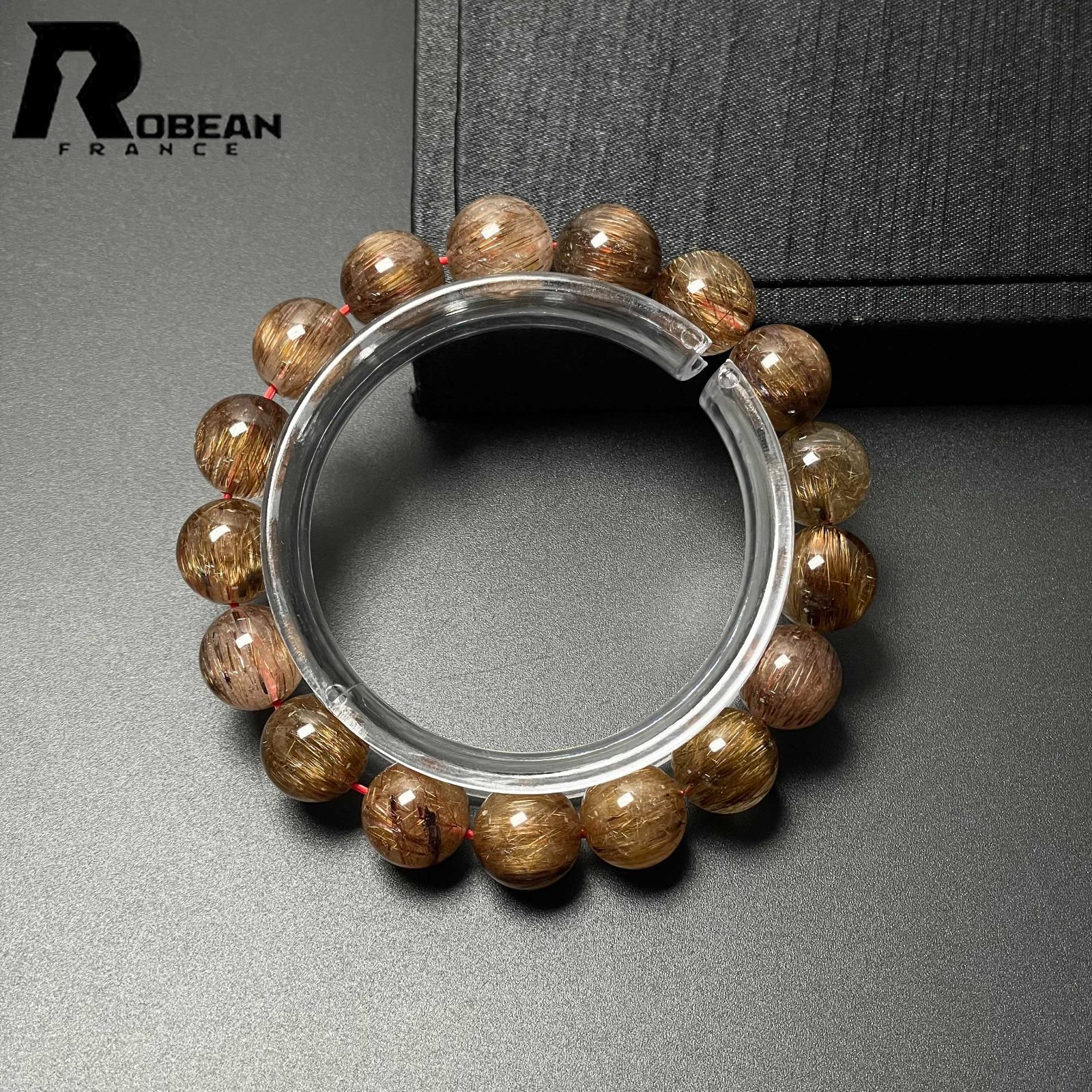 上品 EU製 定価13万円☆ROBEAN・ブラウンルチルクォーツカラフル 