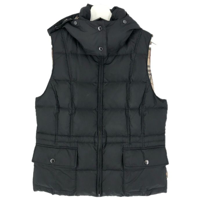 Burberry London バーバリー ロンドン フード付き ダウンベスト FS346-855-09 ブラック サイズ40 L相当 レディース