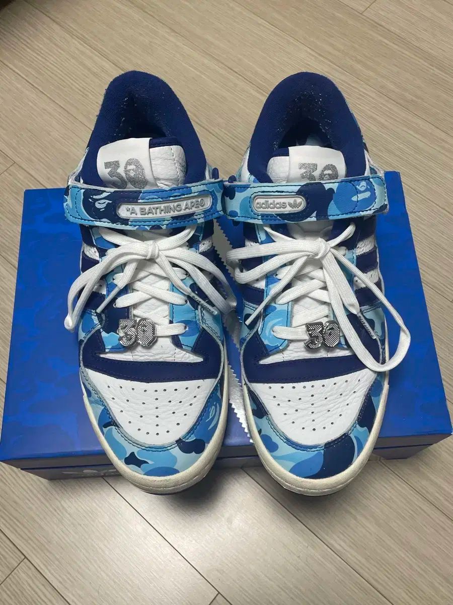 【雷市場（ポンジャン）商品韓国直送】 280 ） adidas(アディダス) A BATHING APE(アベイシングエイプ) フォーラム ロー ブルー 迷彩