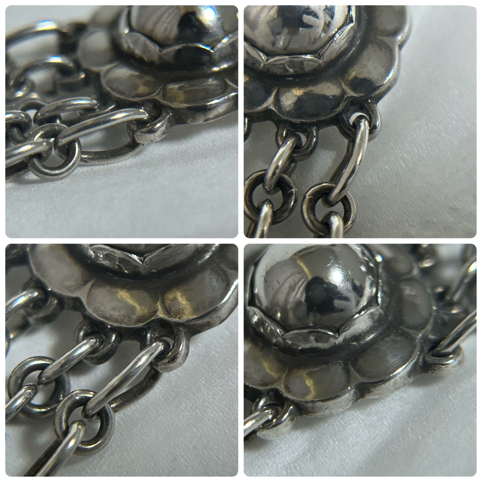 使用感大】ジョージジェンセン 希少 ブレスレット 31 フラワー AG925