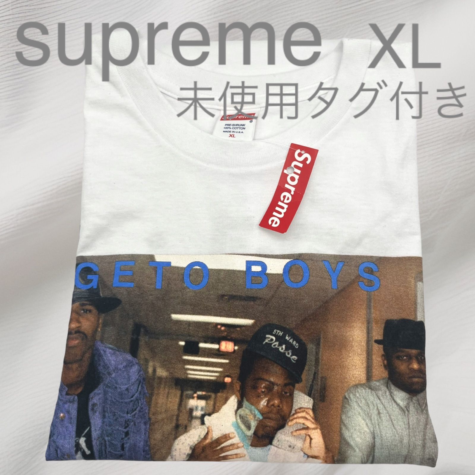 【未使用タグ付き】　supreme 希少サイズ　GETO BOYS シュプリーム　supreme Tシャツ　半袖　白T　XL