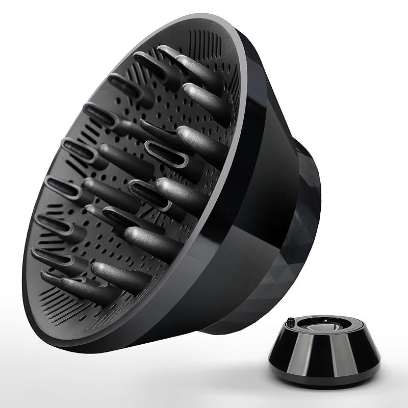 Segbeauty ディフューザードライヤー ヘアドライヤーディフューザー 黒い ブラック 対応口径 42ミリ-80ミリ 温風拡散器 簡単装着 拡散 ノズル ヘアドライヤー アタッチメント サロンツール カー