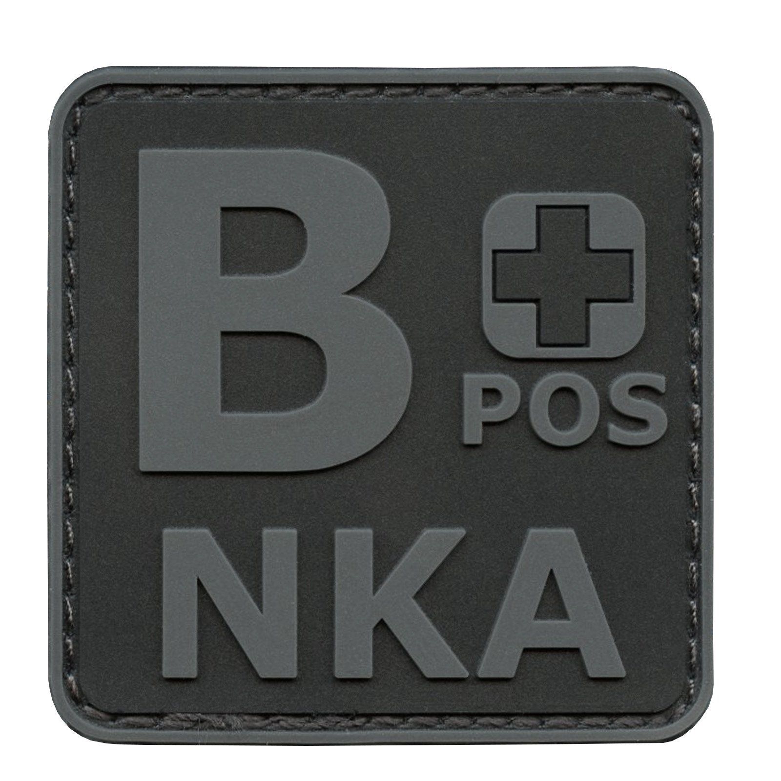 Blackout ACU BPOS B+ NKA ブラッドタイプ No Known Allergies Subdued モラール PVC ラバー ベルクロ面ファスナー パッチ Patch 