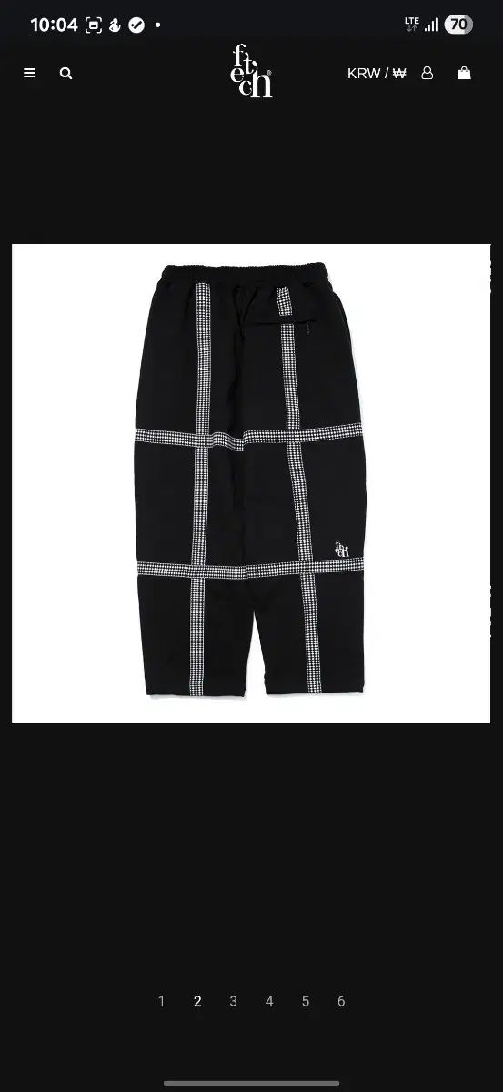 Fetch Sunday ブラック CHECK パータン トレーナー ズボン