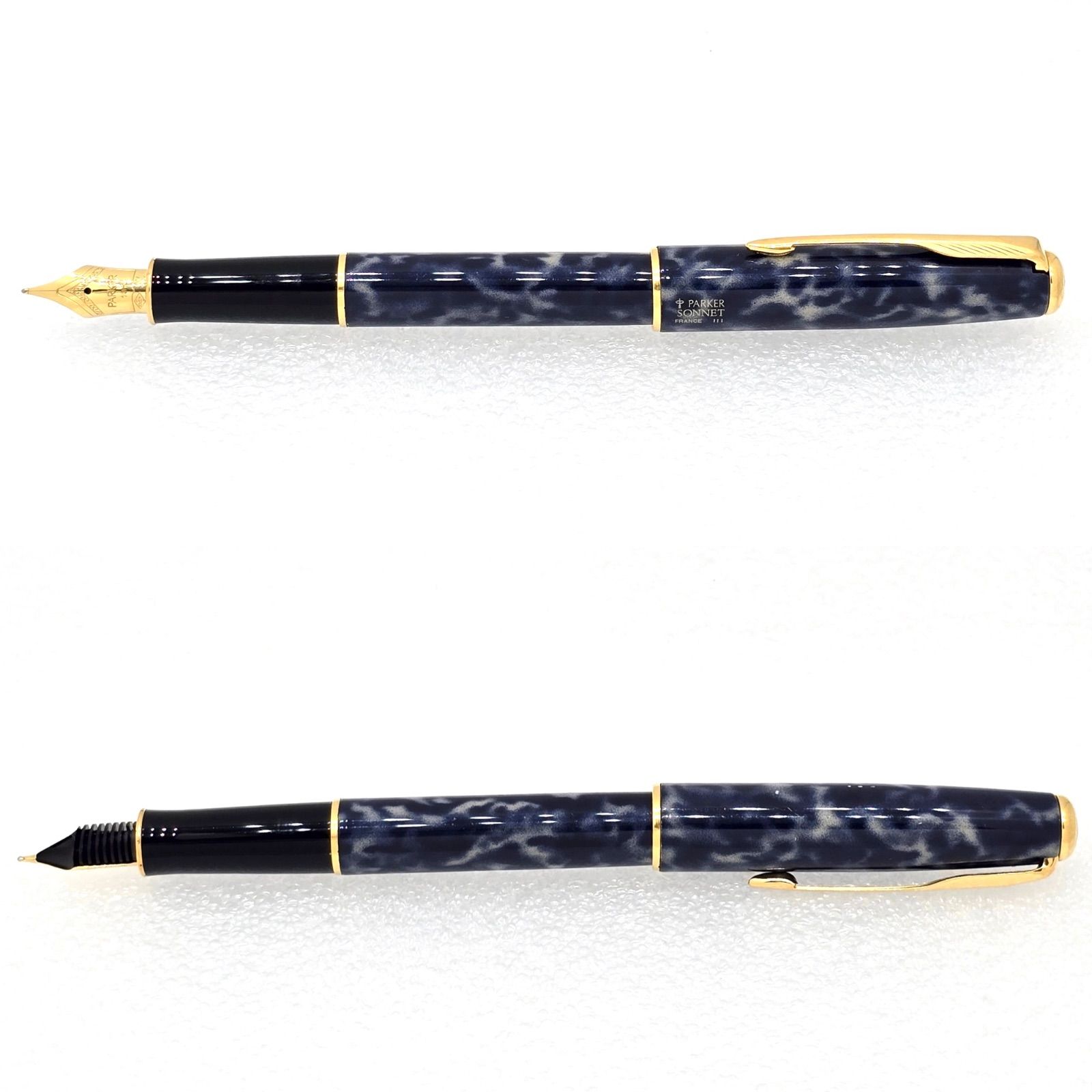 【PARKER　インク付き】万年筆　パーカー　ソネット　18k‐750　格子柄 PARKER パーカー SONNET INDIGO ソネット インディゴ 万年筆
