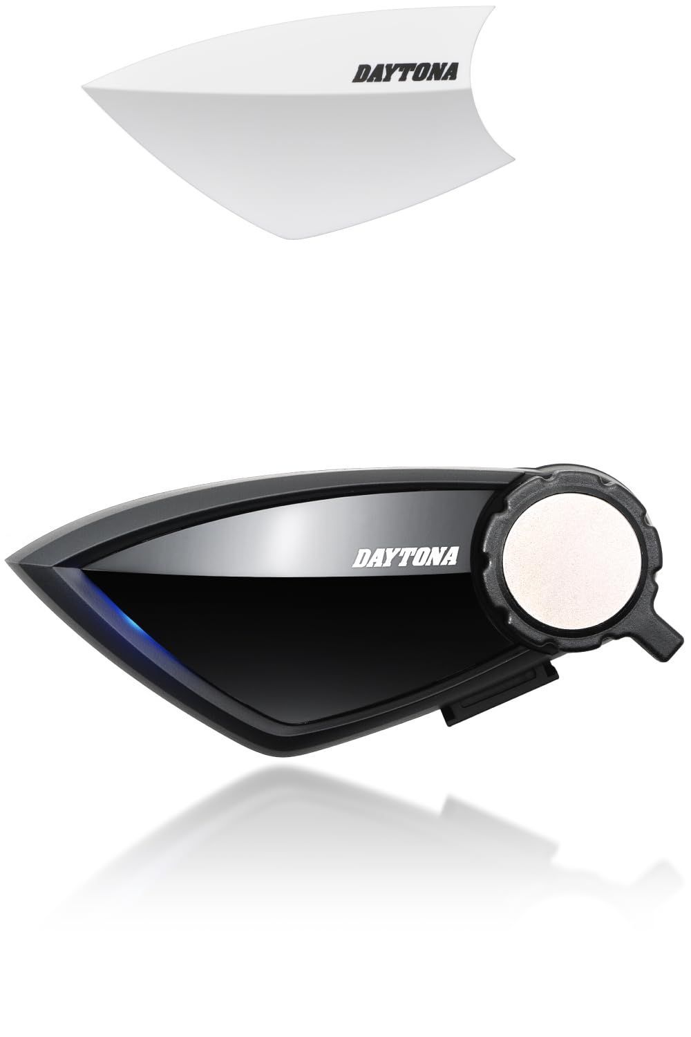 デイトナ(Daytona) 【Amazon.co.jp 限定】 バイク用 インカム 4人通話 ブルートゥース 通信距離800m スピーカー DT-E1+(DTイーワン プラス) 1台セット ホワイトパネル付き