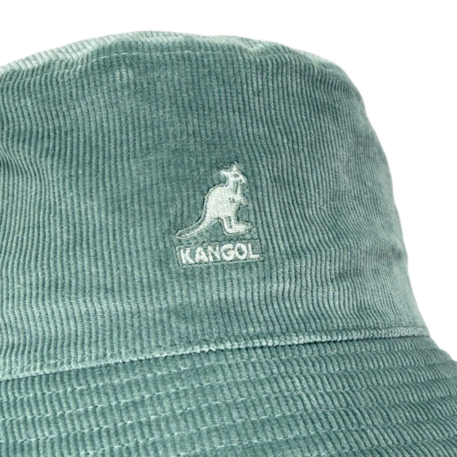 KANGOL コーデュロイ バケットハット グリーン系 Lサイズ 綿素材