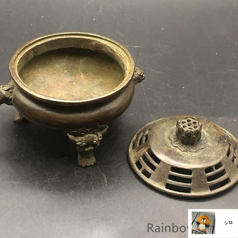 銅器 三層獅足祥雲紋薫香炉 茶道檀香炉 盤香炉 仏具 工芸品 置物 銅器 三層獅足祥雲紋薫香炉 茶道檀香炉 盤香炉 仏具 工芸品 置物