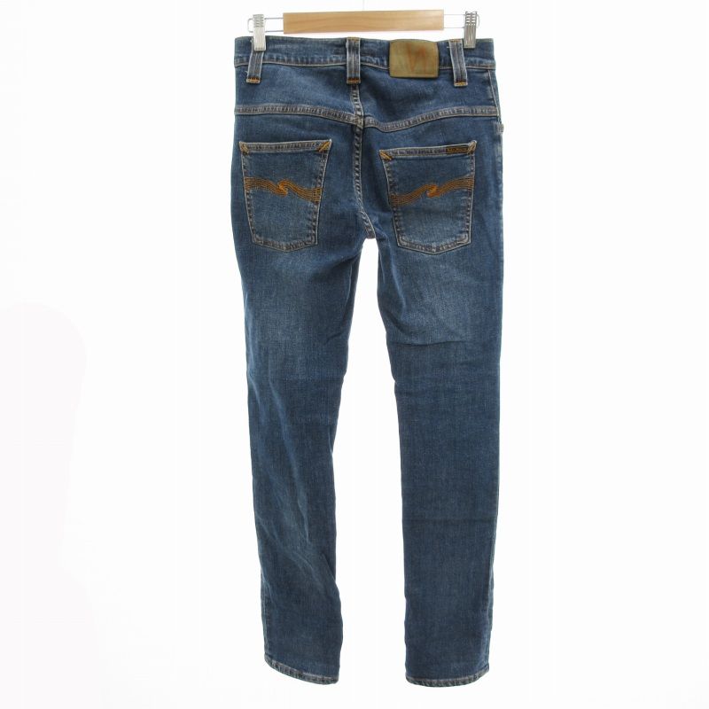 ヌーディージーンズ nudie jeans Thin Finn デニムパンツ ジーンズ USED加工 ストレート ストレッチ W28L32 S  インディゴブルー 青 /HD 1104 - メルカリ