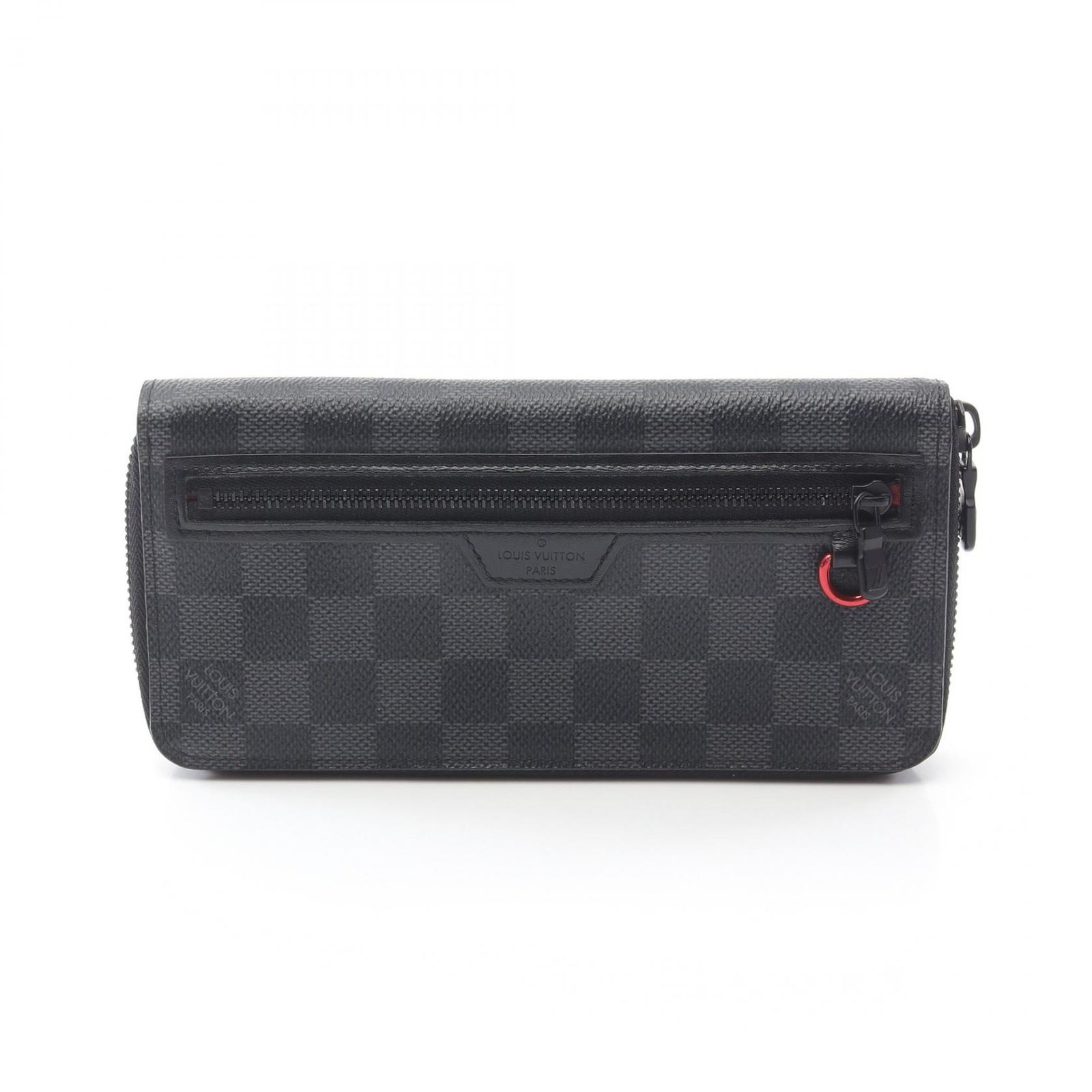 ルイ ヴィトン LOUIS VUITTON ラウンド長財布 ジッピーウォレット ヴェルティカル ダミエグラフィット ユーティリティ N60355 PVCコーティングキャンバス レザー ユーティリティ ジッピーウォレット ヴェルティカル メンズ Used A