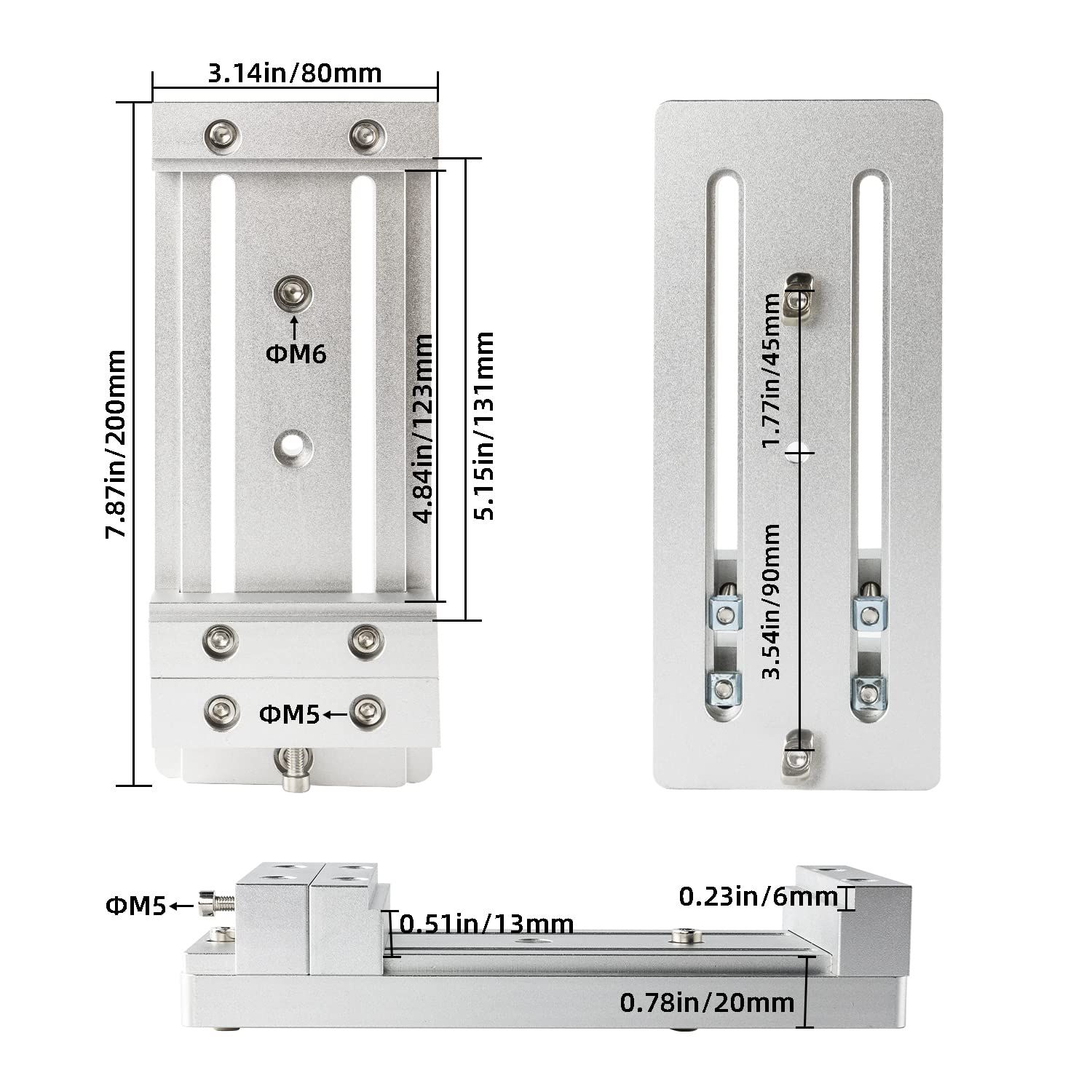 FoxAlien アルミ 卓上万力 CNC万力 高精度クランプ 強力CNC ルーター バイス CNC フライス盤用 3018 4030 Masuter Pro 4040-XE XE-PRO WM-3020などのCNC彫刻機に適用