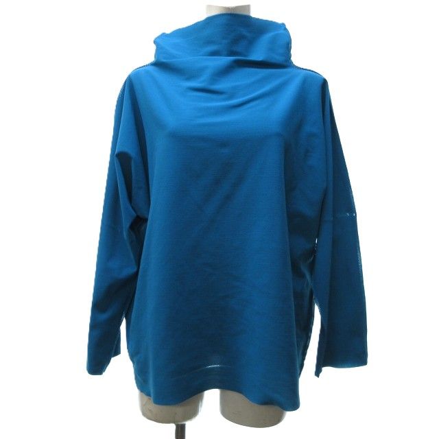 美品✨ISSEY MIYAKE プリーツ　長袖　ハイネック　ブルー　Lサイズ PLEATS PLEASE ISSEY MIYAKE】プリーツプリーズイッセイミヤケ