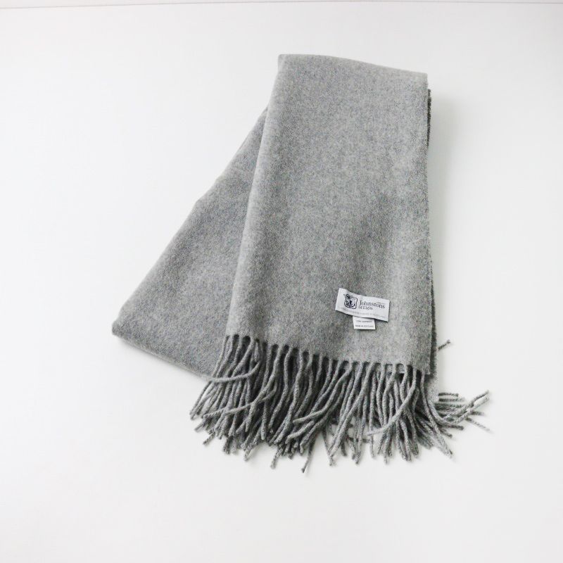 美品 ジョンストンズ Johnstons of Elgin 大判カシミヤストール