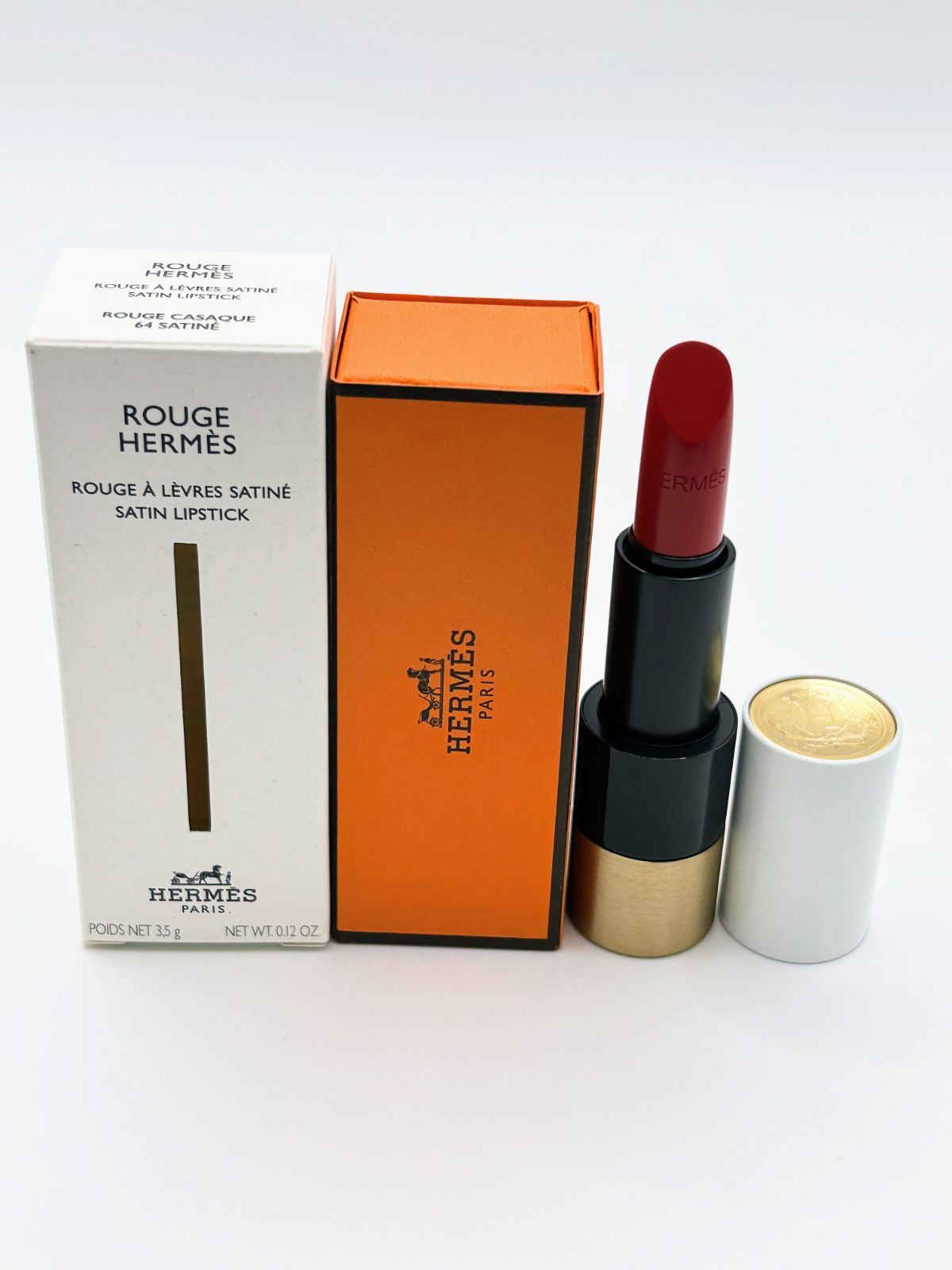 エルメスリップ ルージュ ア レーヴル サティネ 64 ルージュ・カザック