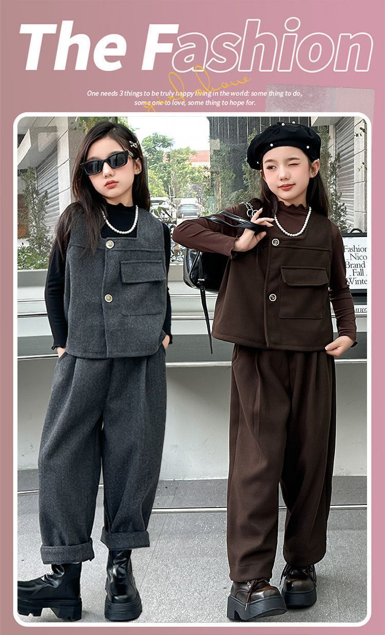 スーツ 女の子 ゆったりサイズ 小学生 子供服 春秋 おしゃれ 結婚式 入学式 発表会 セットアップ 卒業式 おすすめ フォーマル ベスト パンツ ブラウス jjtjl