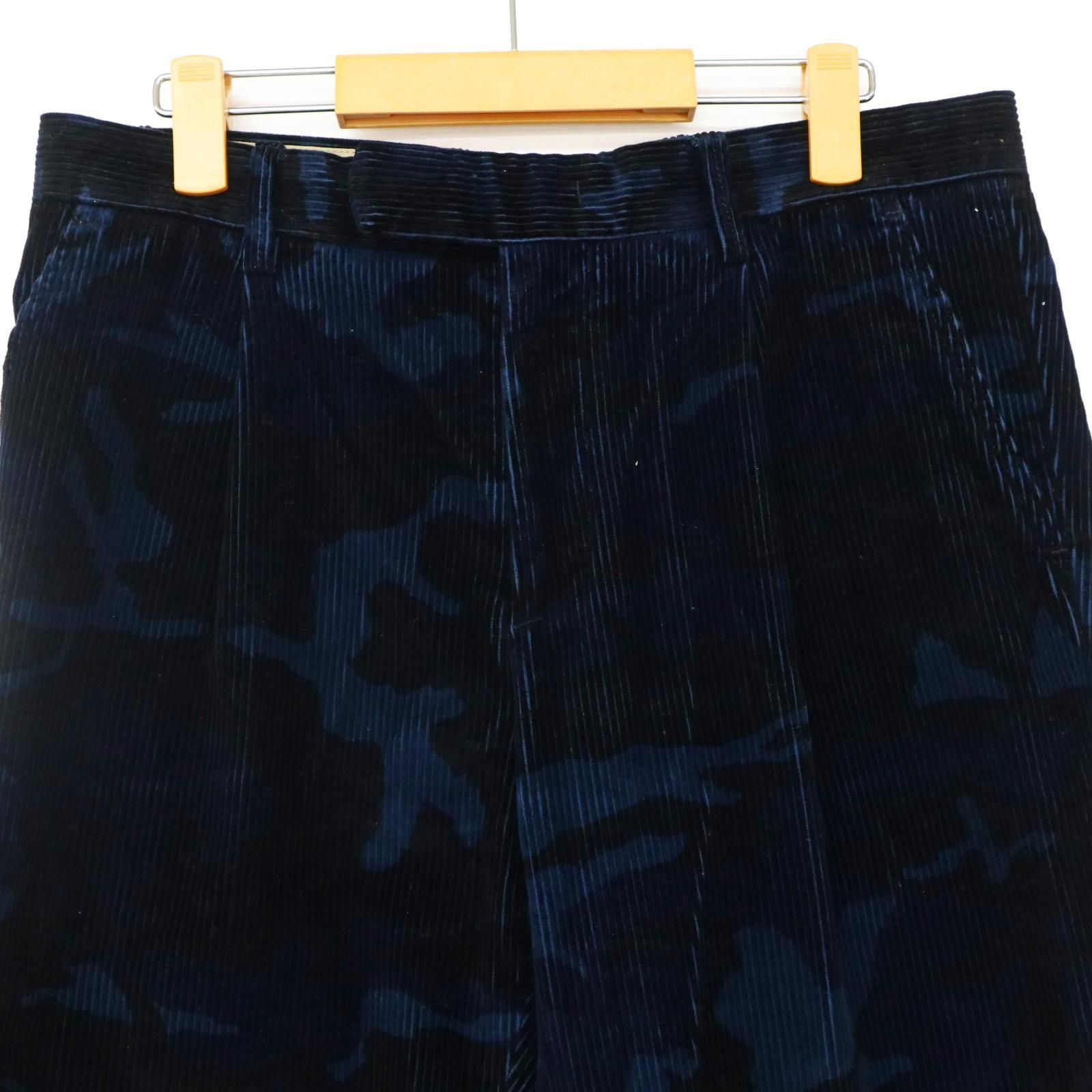 サイズ46(M-L相当)■新品 本物■モンクレール コーデュロイパンツ メンズ モンクレール MONCLER コーデュロイパンツ 迷彩柄 カモフラ ネイビー