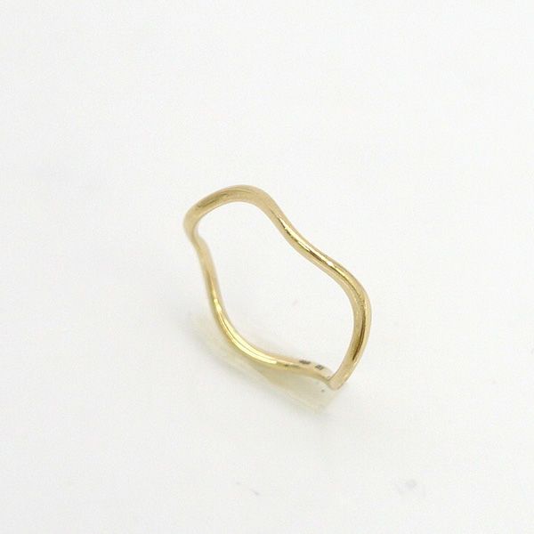 ete ◇K10 レイヤード ウェーブリング 13号 【リング/指輪 ete ◇K10 レイヤード ウェーブリング 13号 【リング/指輪