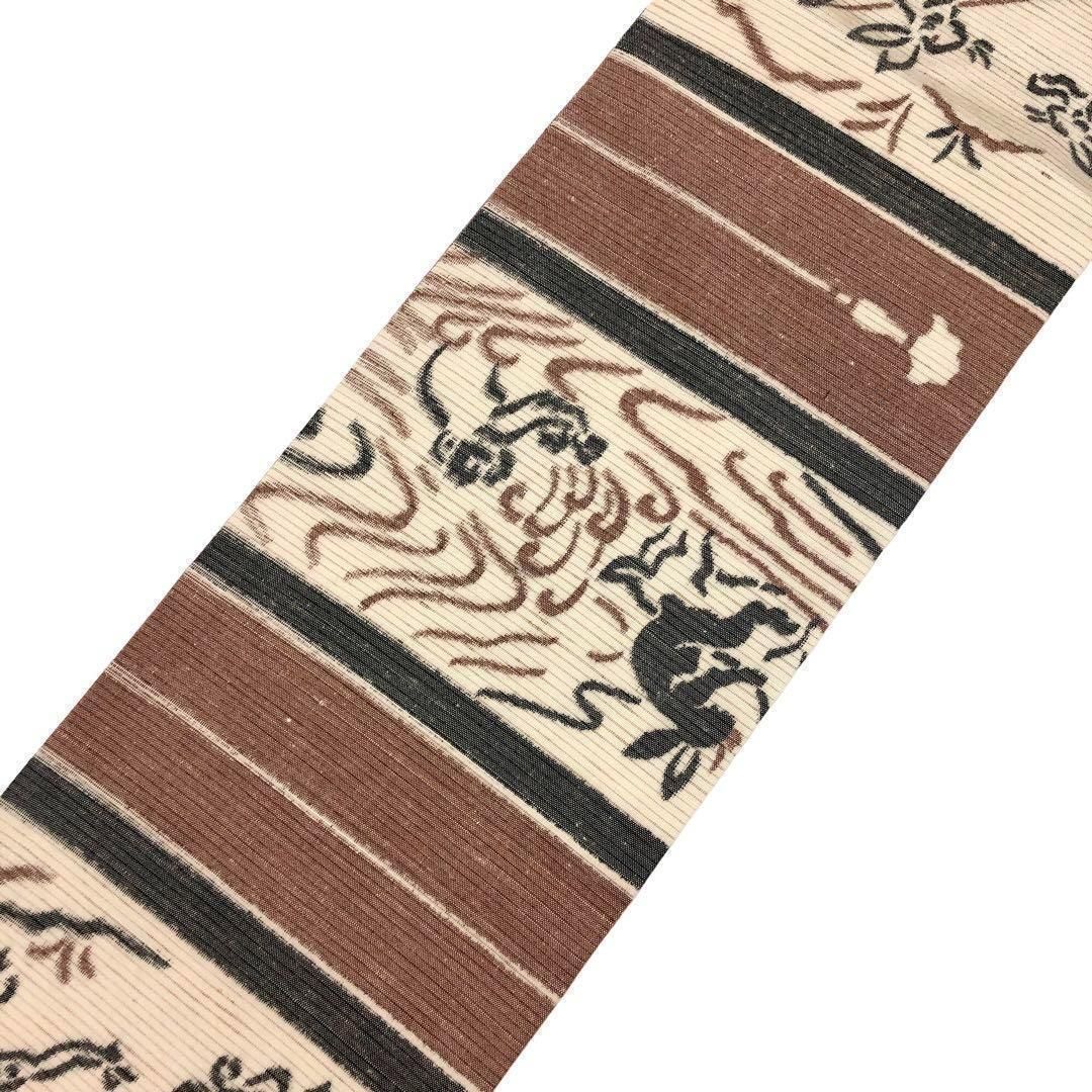 巻物に鳥獣戯画 小鹿色