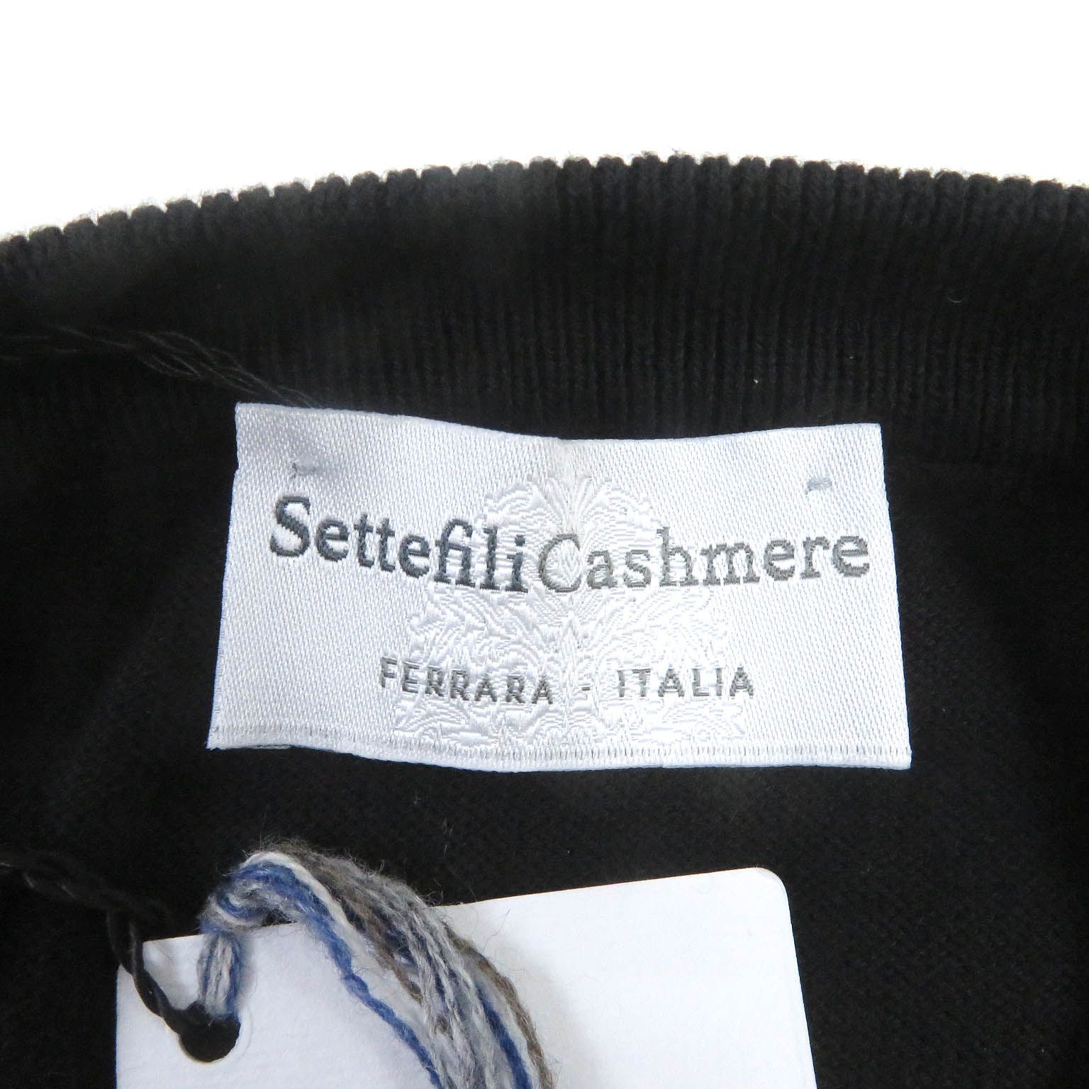 未使用品□Settefili Cashmere セッテフィーリカシミア FS333/1BR コットン100% Vネック ニット セーター ブラック 50  正規品 メンズ 定価48,400円 - メルカリ