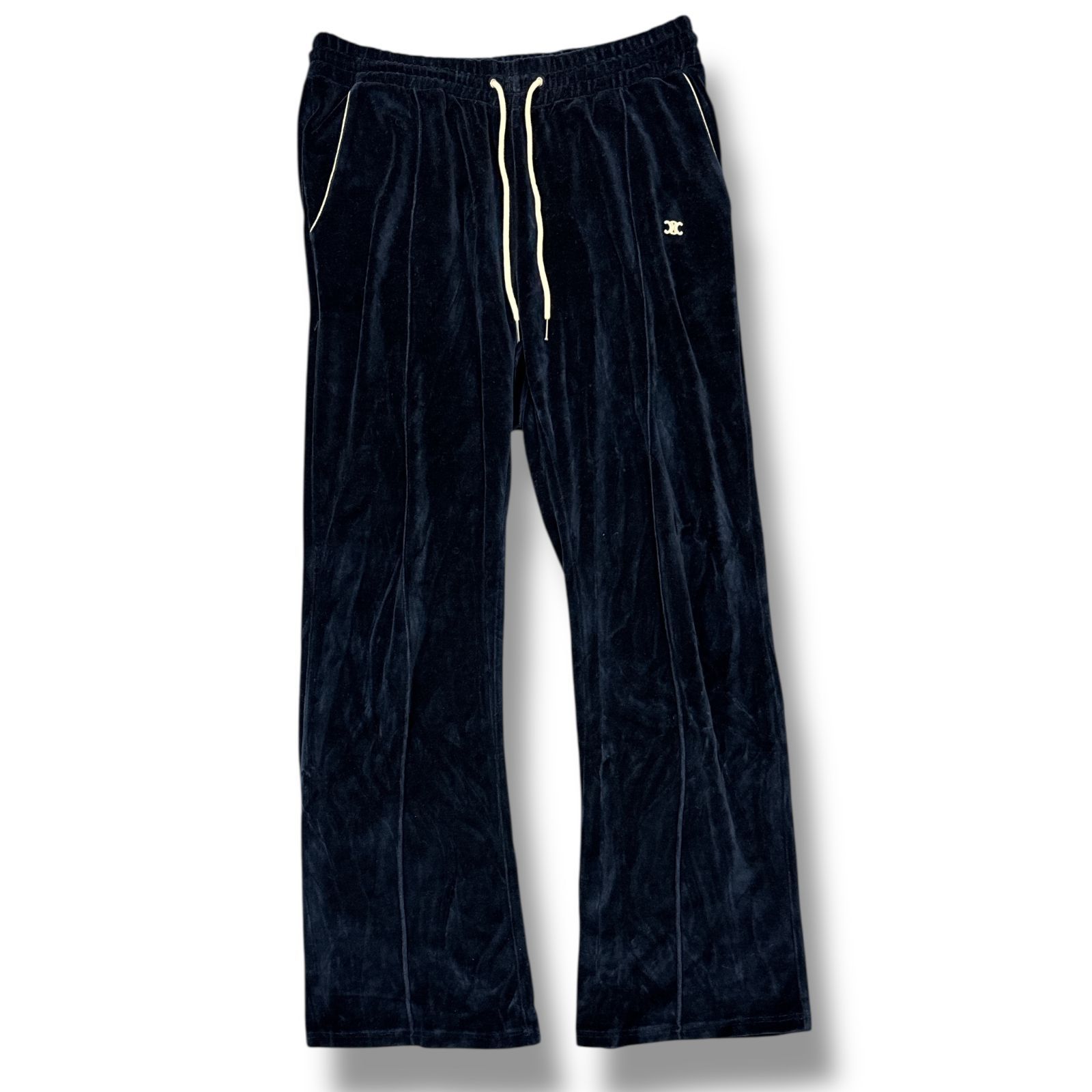 セリーヌ ベロア パンツ CELINE セリーヌ ベロア ジャージ パンツ セットアップ グレー