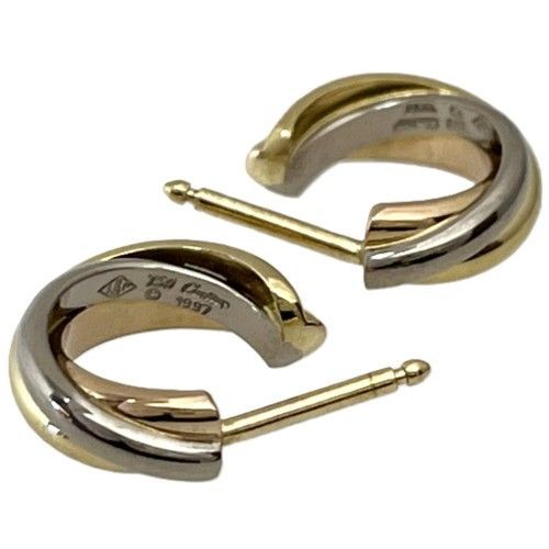 カルティエ トリニティ Au750 ピアス Cartier カルティエ トリニティ ピアス 750(YG×PG×WG