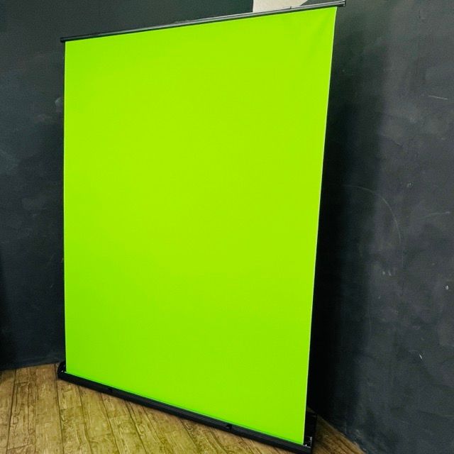WASJOYE 自立型 プロジェクションスクリーン 投影面150x200cm 735-1630K 撮影用 背景グリーン スクリーン |512655