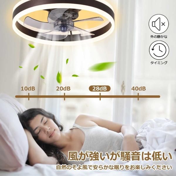シーリングファン シーリングファンライト LED ファン ナイトライト 静音 オフィス色 おしゃれ 北欧 ファン付き照明 天井 扇風機 サーキュレーター リビング