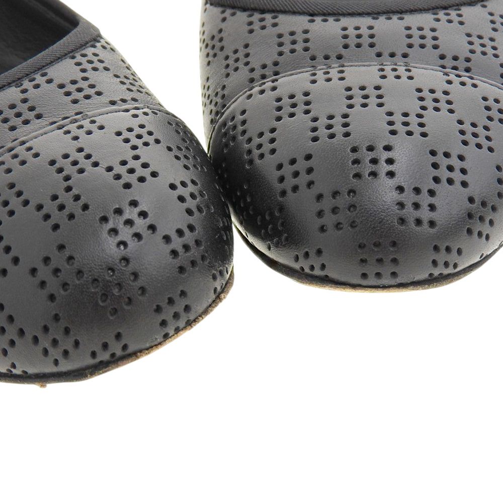 CHANEL シャネル パンプス オープントゥ ココマーク 黒 36C CHANEL シャネル パンプス オープントゥ ココマーク 黒 36C