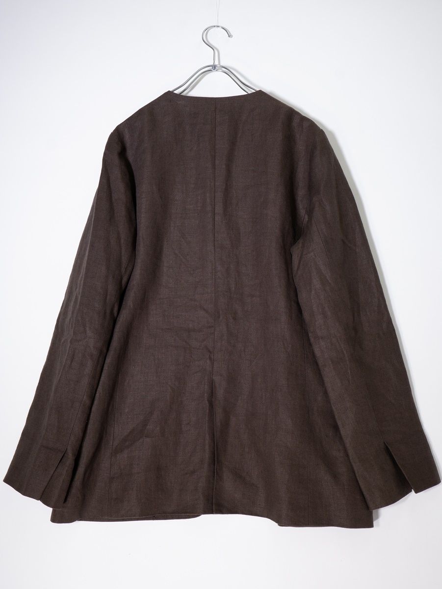 美品　Deuxieme Classe Linen Collarless ブレザー DEUXIEME CLASSE - Deuxieme Classe Linen Collarless ブレザー