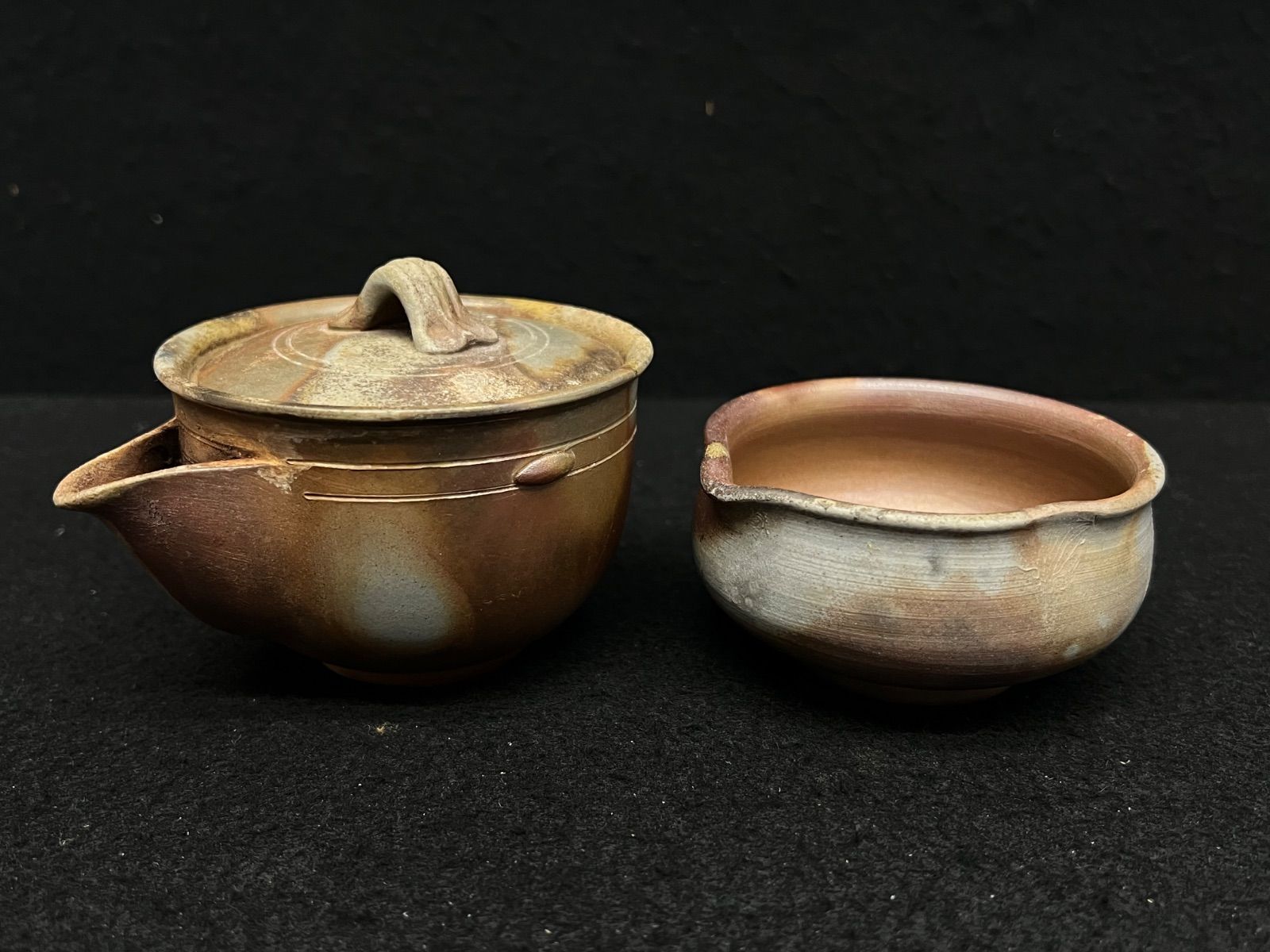 備前焼 茶器揃 急須 湯冷し お猪口 陶器 陶芸品 煎茶 備前