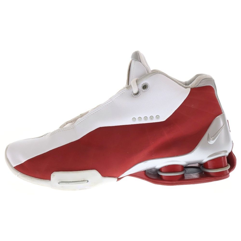 NIKE (ナイキ) SHOX BB4 Vince Carter ショックス ミッドカットスニーカー ホワイト レッド US10/28cm AT7843-101