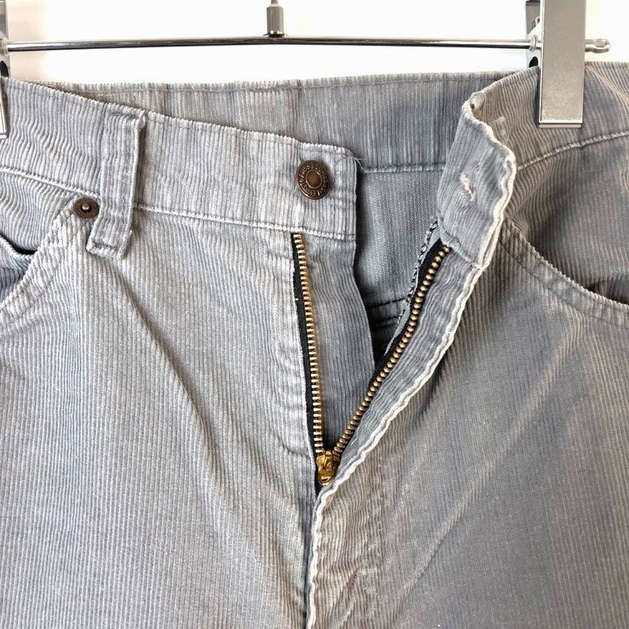 70s80sUSA製Levi'sリーバイス517 1555コーデュロイパンツ灰色グレー
