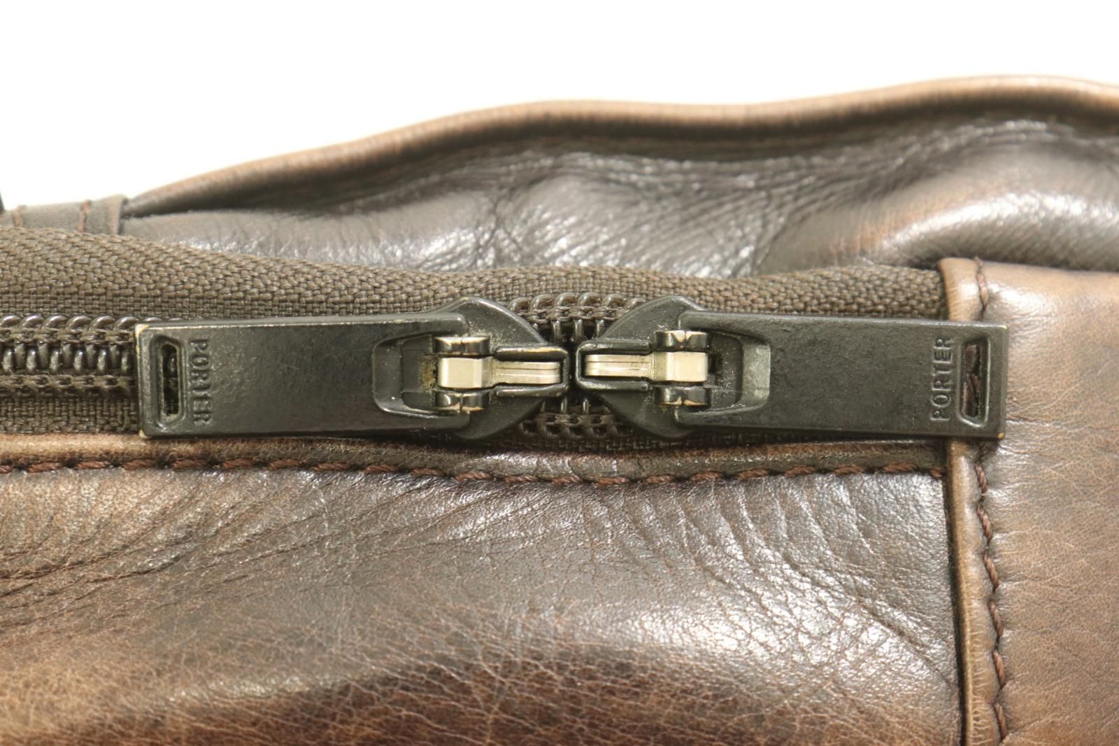 PORTER メンズウエストポーチ -- AMAZE ウエストバッグ PORTER -- 茶 ブラウン KARIMZIABAT_FR