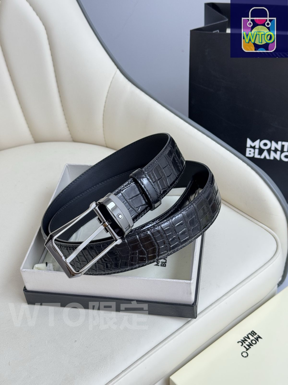 MONT BLANC レザー ベルト ブラック レザーベルト、30 mm - 高級ベルト – Montblanc® JP