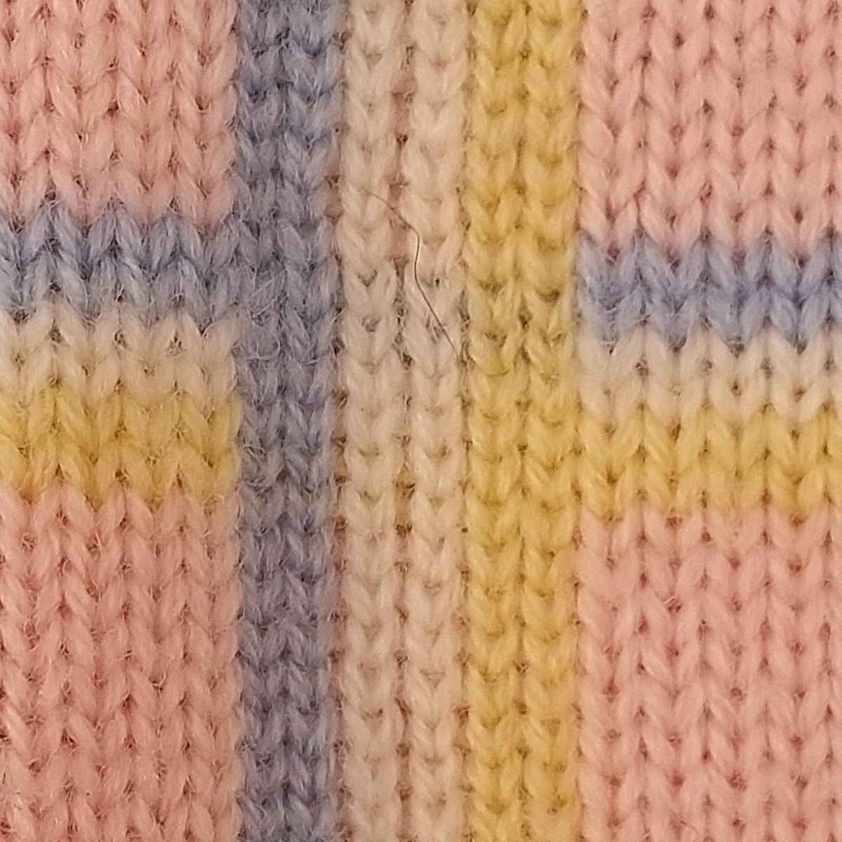  クレージュ 長袖セーター サイズ9 R レディース - ライトピンク×ライトブルー×マルチ ハイネック チェック柄 肩パッド 長袖 ニット セーター